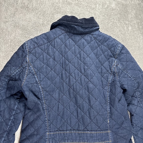Vintage Ralph Lauren Quilted L Lauren Jeans Denim Blue Jacket Women's Sz Small - Picture 12 of 13